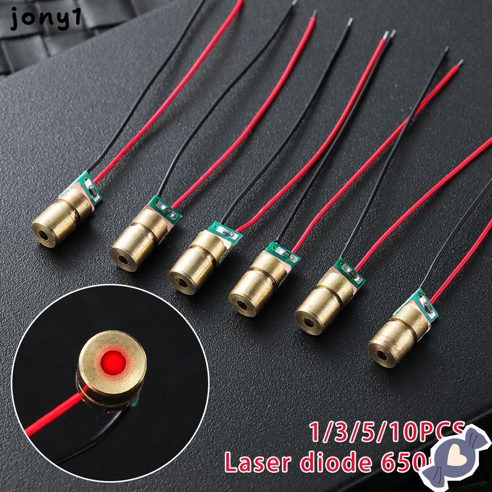 THUY 1 / 3 / 5 / 10pc Điốt Laser Mini 5 triệu watt Đầu Đồng 650nm 6mm 3V