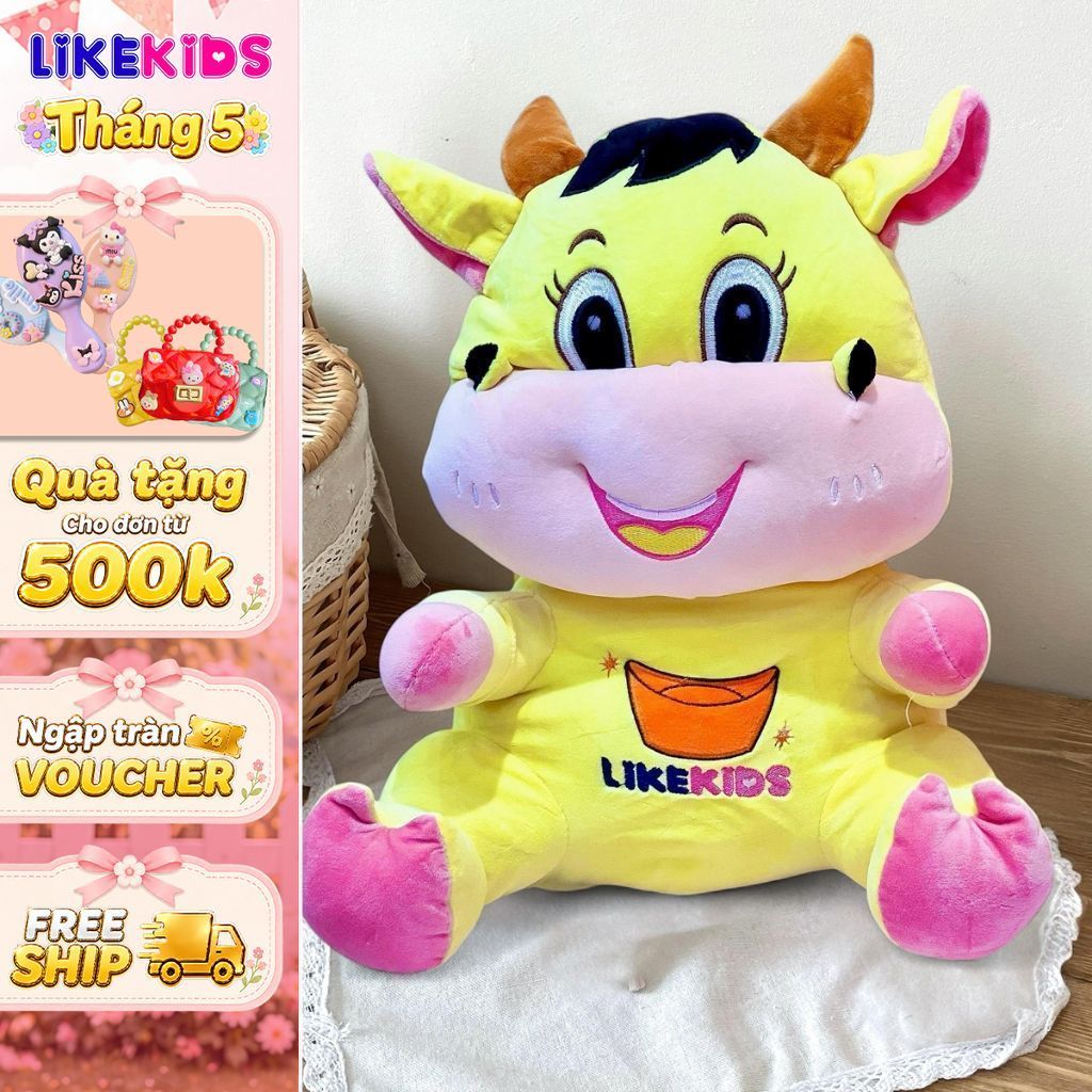 Gấu Bông Cho Bé Kiểu Dáng Con Trâu Cute - LikeKids