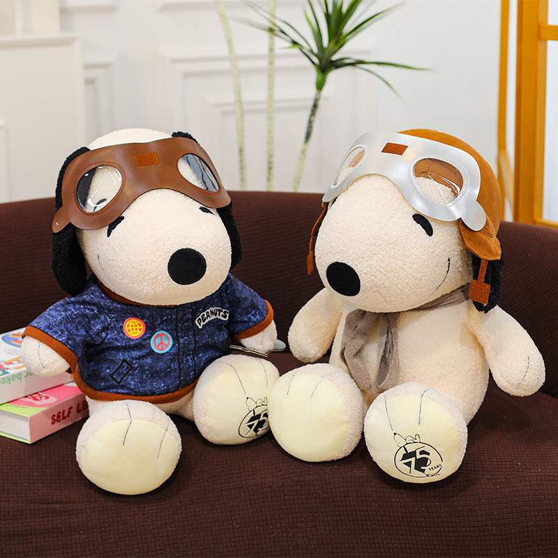 Sản phẩm mới Hàng có sẵn Snoopy Cross-Dressing Pilot Đồ chơi sang trọng Snoopy Cross-Dressing Nhân v