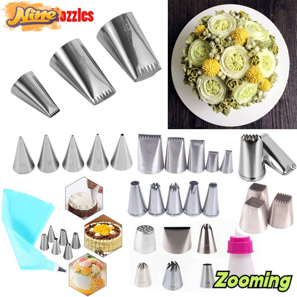 ZOOMING Icing Piping Nozzles Nga Bakery Bakeware Cupcake Ice Cream Tool