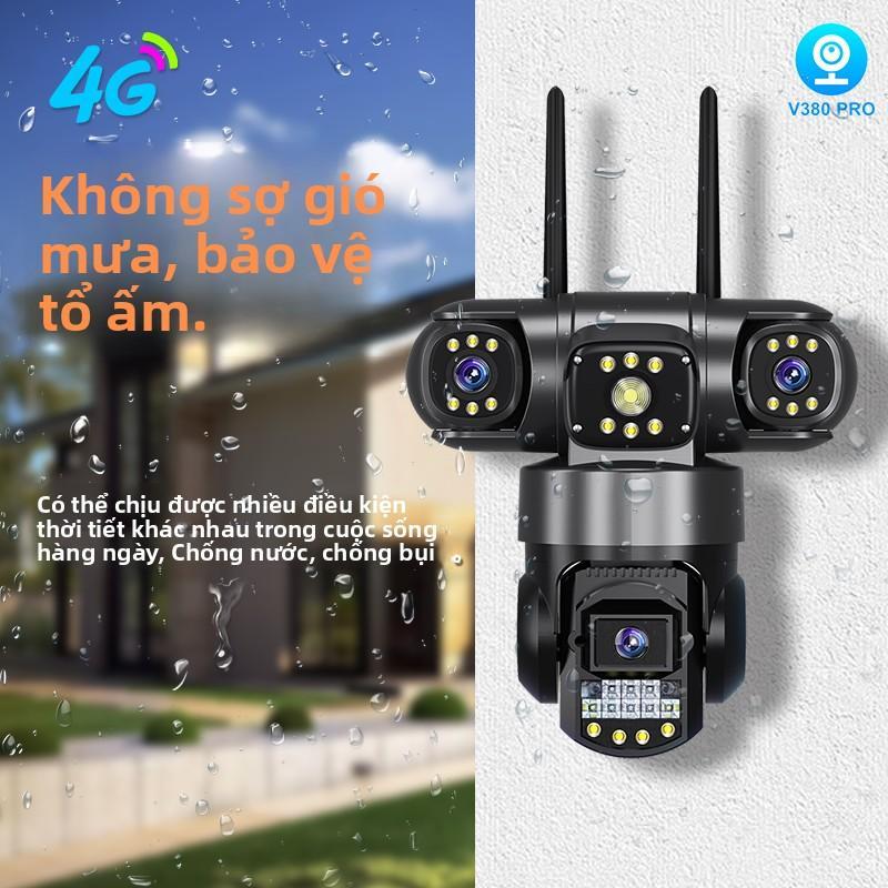Camera 4G 3 Mắt V380 Pro Chống Nước