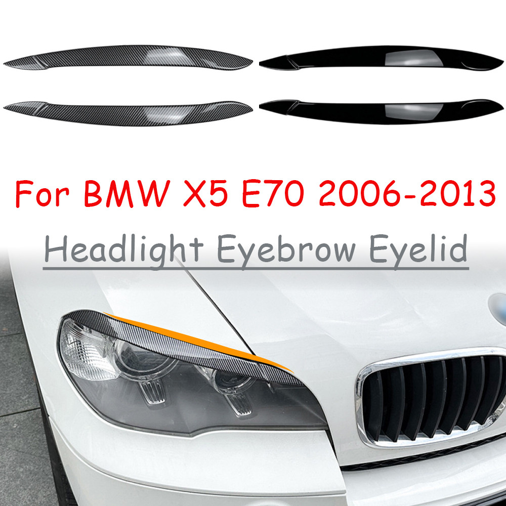 Đèn Pha Ô Tô Lông Mày Miếng Dán Mí Mắt Cho Xe BMW X5 E70 30d 48i 30i 35d 40d 30i 35i M50d 2006-2013 