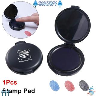 SNOWY 1 Miếng Lót Mực Vân Tay, Miếng Lót Tem Mini Di Động, Bền Đen / Đỏ / Xanh 5.8cm Chống Thấm Nước Ngón Tay Cái Mực Nhận Dạng An Ninh