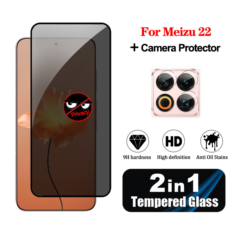 Dành Cho Meizu 22 Bảo Vệ Toàn Diện Riêng Tư Kính Cường Lực Cho Meizu 21 20 Pro Note Vô Cực 18x Note 