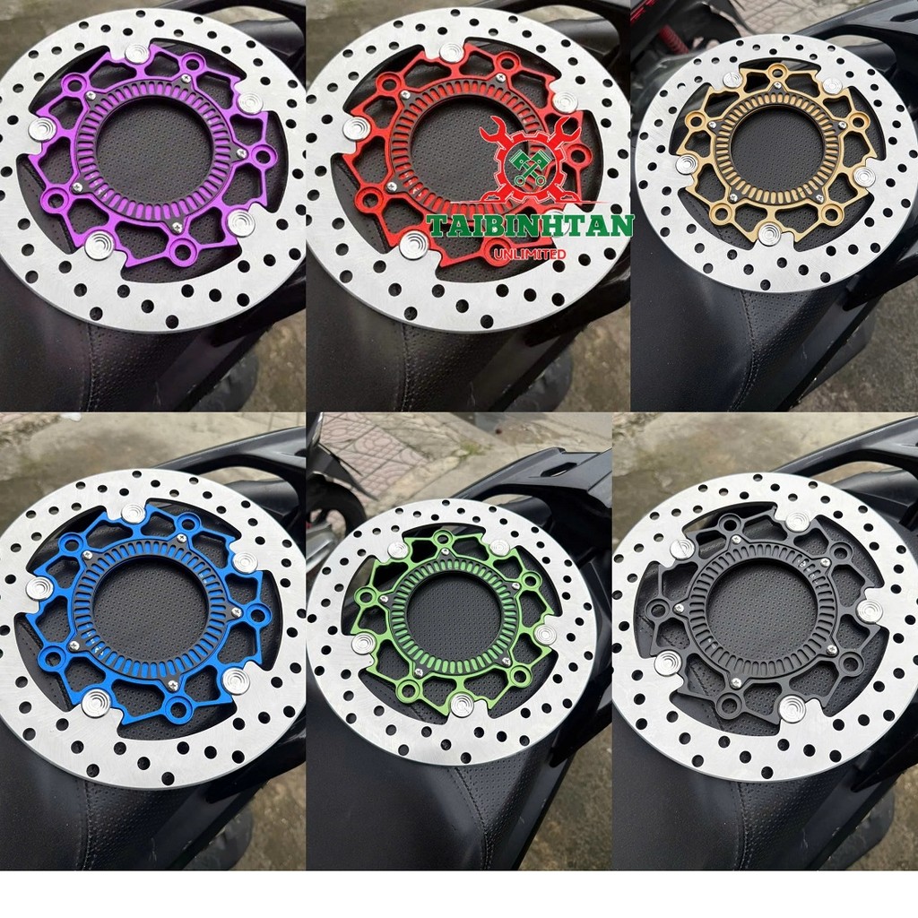 Đĩa trước 5 lỗ Lắp RS150 V4, Winner V4 mâm zin 5 lỗ size 267mm sẵn lòng ABS nút inox 304 siêu sáng_T