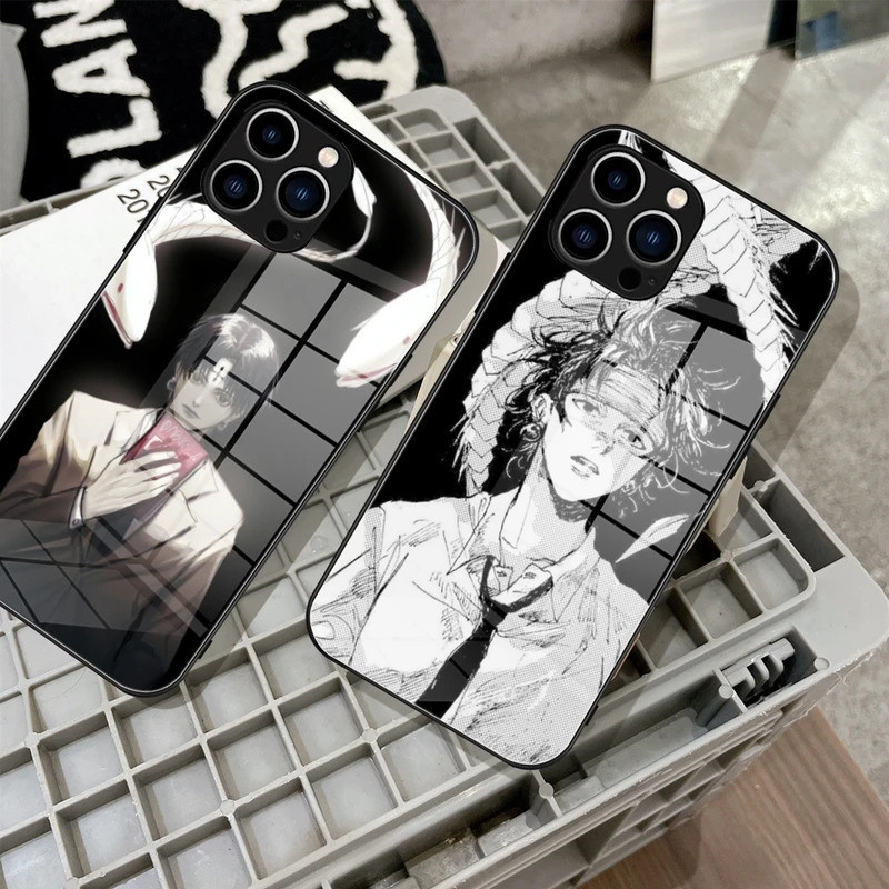 BL-1 Chrollo Lucilfer HxH Anime Ốp Điện Thoại Kính Cường Lực Cho IPhone 17, 12 Plus 13 Samsung S24 U