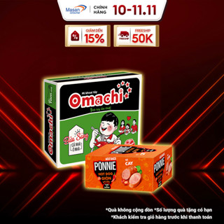  Combo 1 Thùng Mì Omachi Lẩu Tôm Càng Gói 80g và 1 Hộp Pönnie HotDog Giòn Ăn Liền Vị Cay Hộp x 20 Cây x 28G 