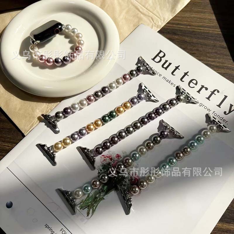 Thích hợp cho dây đeo Apple Apple Watch Morandi Series Pearl iwatch10 /987654321Dây đeo đồng hồ SE 1