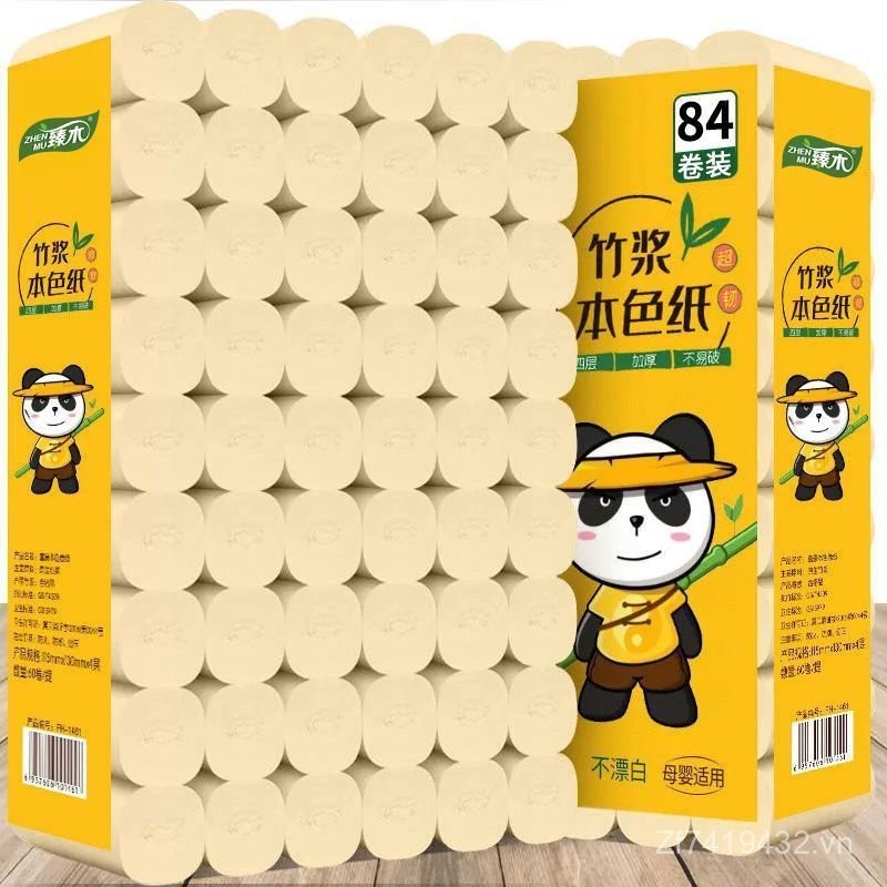 1 Năm Màu Tự Nhiên Cuộn Lớn Mono Cuộn] Giấy Vệ Sinh Hộ Gia Đình 1 [Bán Buôn Đủ Khăn Giấy Cuộn 84 Cuộ