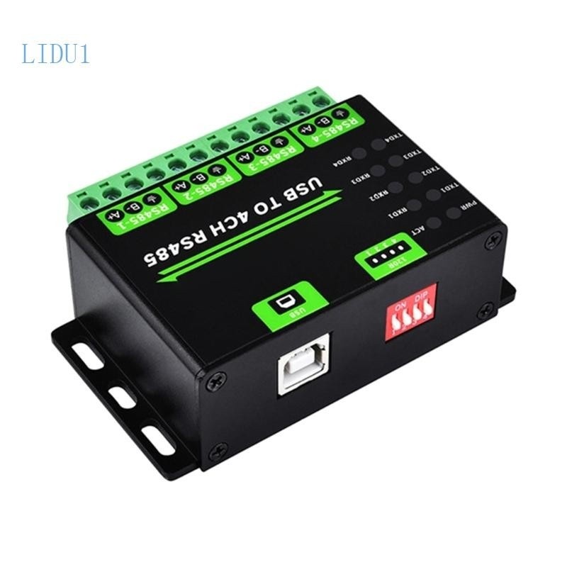 Lidu1 Usb To 4 Way Rs485 Converter Advanced Perfect For Data Collection And Analysis