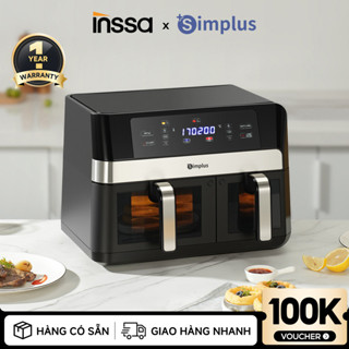  Inssa × Simplus Nồi Chiên Không Dầu Hai Ngăn Dung Tích Lớn 10L KQZG020 - Bảo Hành 1 Năm 