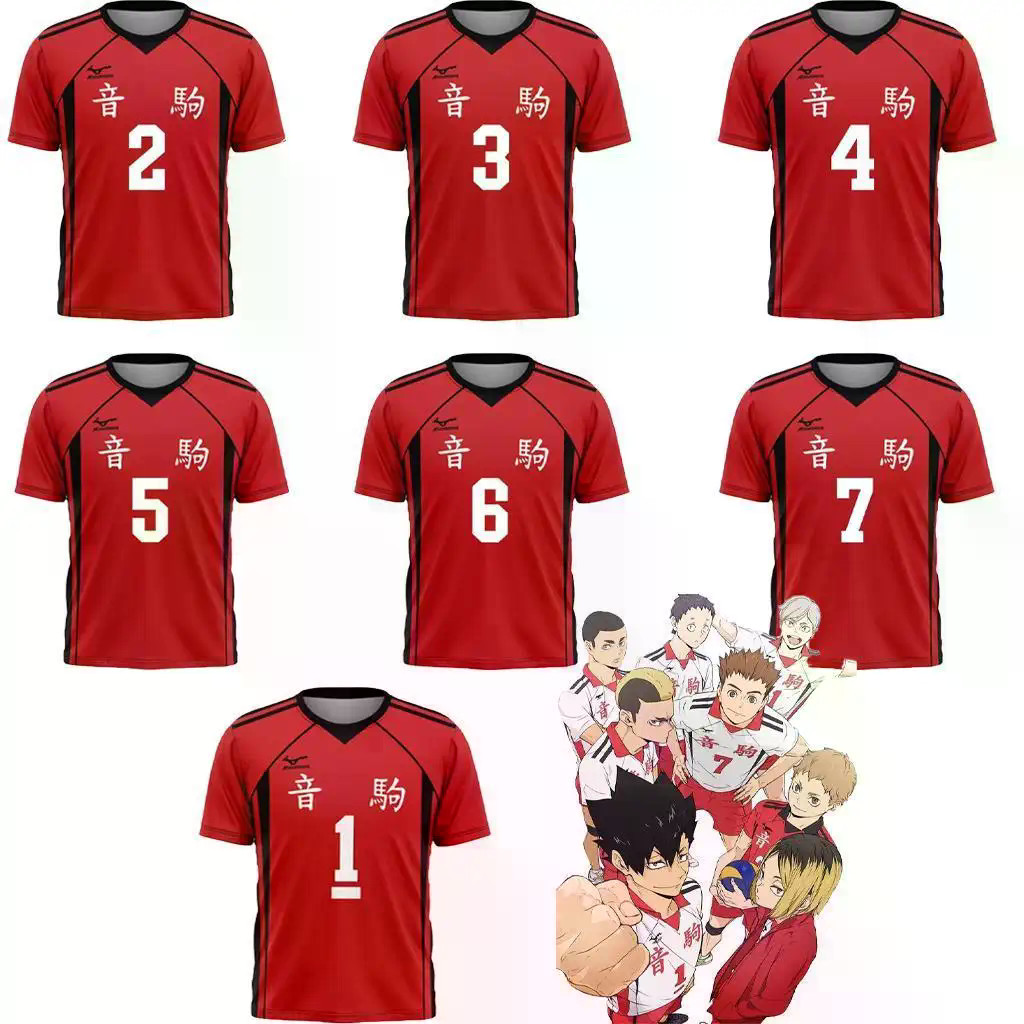 Áo thun cosplay hình Kozume Kenma Haikyuu, manga-style thể thao quá khổ