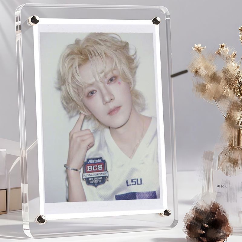 Luhan Xé Ảnh Từ Trong Suốt Acrylic Pha Lê Khung Ảnh Bàn Ảnh Để Bàn Poster Tặng Bạn Gái Luhan Xé Từ T