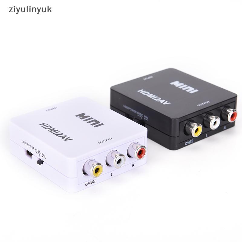 Ziyulinyuk HDMI Sang RCA AV / CVBS Adapter HD 1080P Mini HDMI2AV Video Converter EN