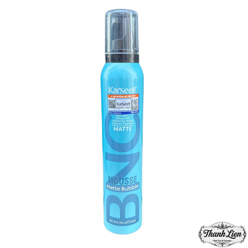 MOUSSE BỌT TẠO KIỂU TÓC KARSEELL BNC MATTE BUBBLE XANH 200ML [ LT ]