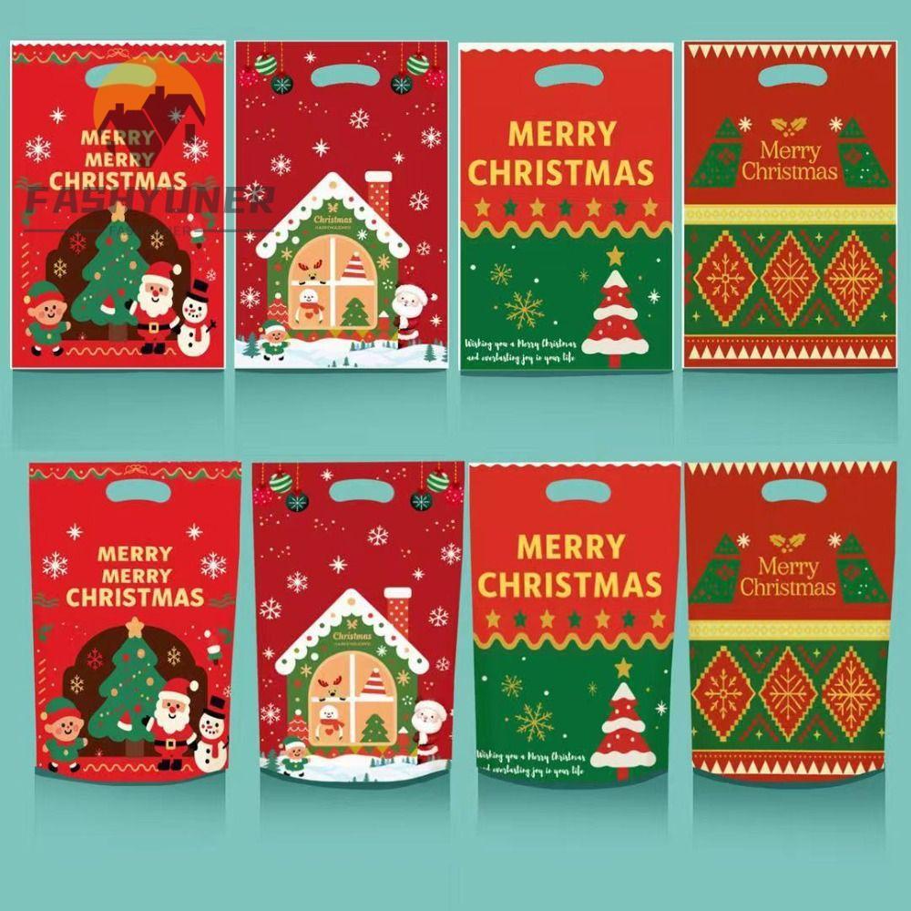 FASHYUNER 50 Chiếc Túi Kẹo Giáng Sinh, Ông Già Noel Cung Cấp Tiệc Giáng Sinh Túi Bao Bì, Nhiều Màu V