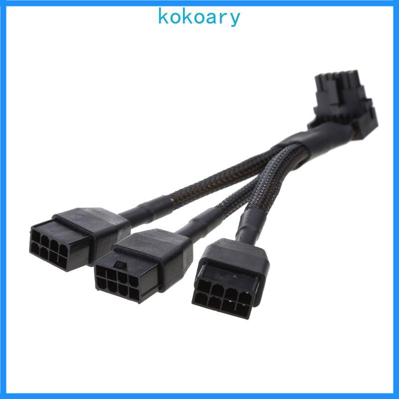 Cáp chuyển đổi GPU 12VHPWR hiệu quả KOK 3x8pin sang 16Pin Dây kết nối 90 độ Góc phải 16P 12 + 4Pin D
