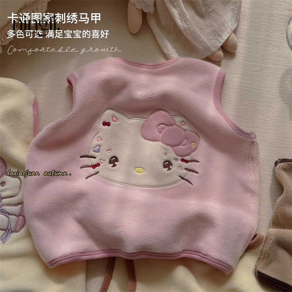 Áo Gile Trẻ Em Mùa Thu Đông Kiểu Mới Áo Gile Lông Cừu O-Austrian Áo Khoác Không Tay Cho Bé Gái Áo Gi