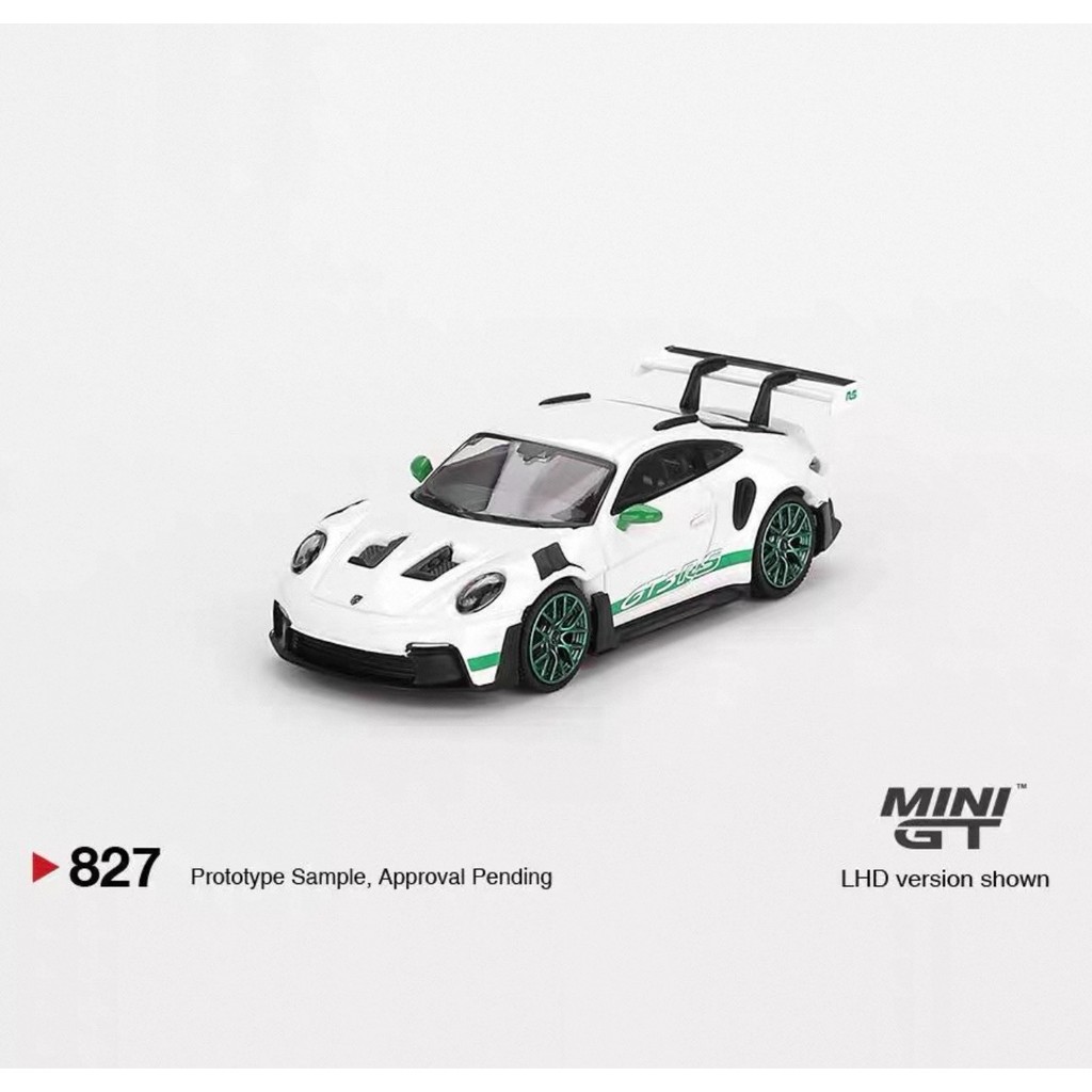 Hàng có sẵn Giao hàng ngay lập tức 1 / 64 Minigt Gà Mini#827 Porsche Porsche 911 GT3RS Hộp Xanh Trắn