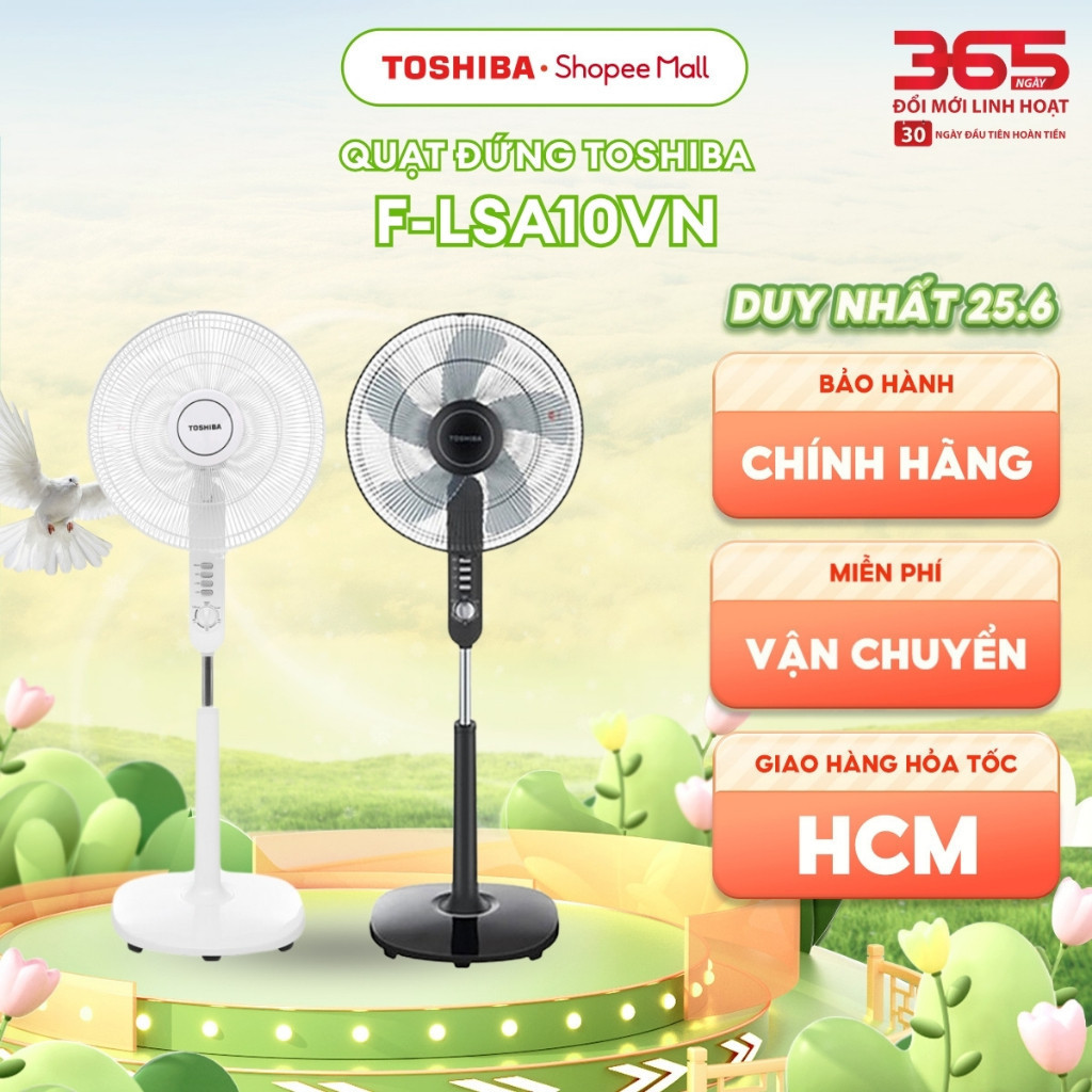 Quạt đứng Toshiba F-LSA10VN - Hàng chính hãng, bảo hành 12 tháng - SIDEAL SIO