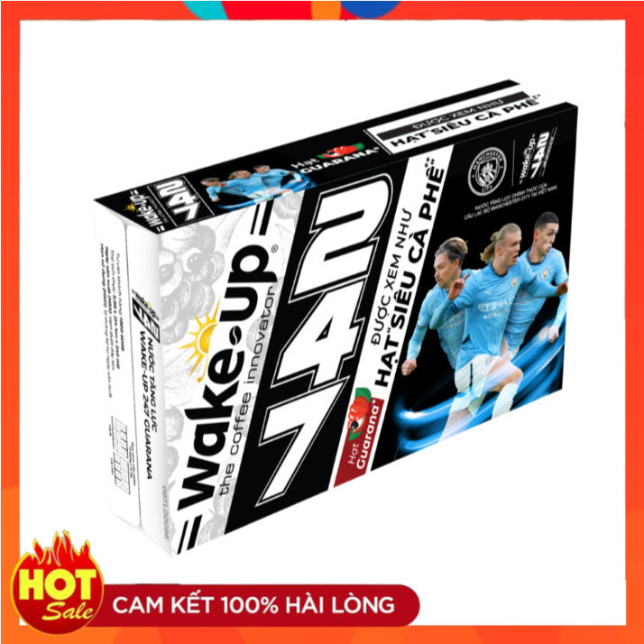 Thùng 24 lon nước tăng lực Wake Up 247 Amazon Guarana 250ml