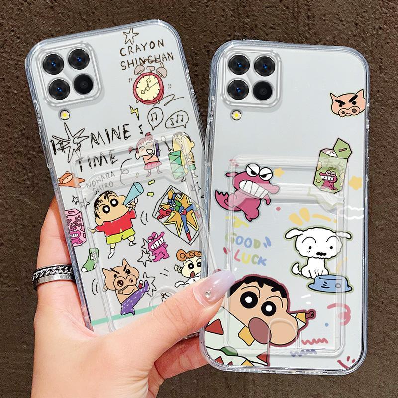 Giá Đỡ Thẻ Tương Thích Cho Samsung Galaxy A12 A22 M12 M22 M32 4G 5G Crayon Shin Chan Điện Thoại Chốn