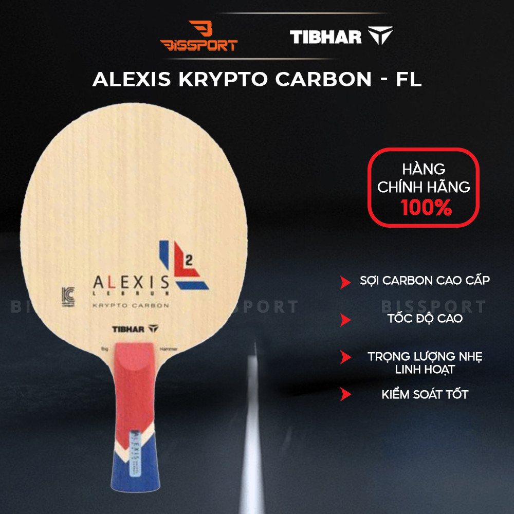 Cốt Vợt Bóng Bàn Tibhar ALEXIS Krypto Carbon - FL Chính Hãng - Kiểm Soát Tốt - Tấn Công Mạnh Mẽ - Tố