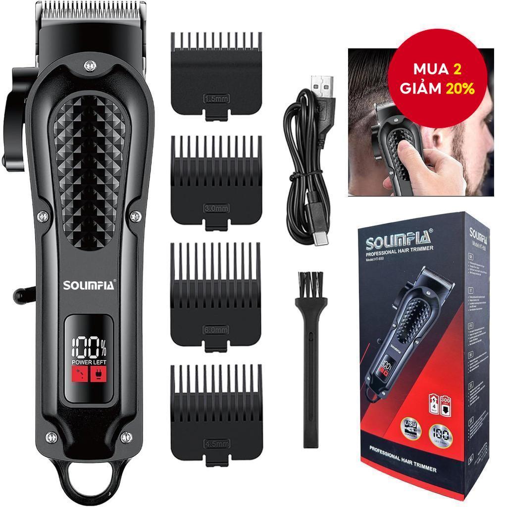 Solimpia Tông Đơ Cắt Tóc Chuyên Nghiệp Cho Nam Râu Tông Đơ wit h Màn Hình LED Nam Tông Đơ Cắt Tóc Không Dây Cắt Tóc