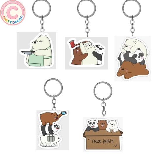 Móc khoá We Are Bears Chúng Tôi Đơn Giản Là Gấu dễ thương, đáng yêu dành tặng cho người thân gia đìn