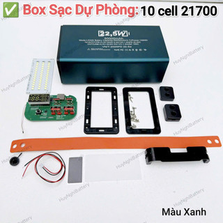  Vỏ Mạch Box Sạc Dự Phòng 10 Cell 21700 - Sạc Nhanh 22.5w  Đóng 1S10P  