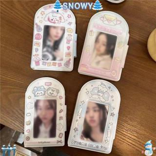  Album đựng thẻ SNOWY Sách sưu tập thẻ thần tượng hoạt hình PVC Vỏ bảo vệ ảnh Mini 3 Inch dành cho học sinh 