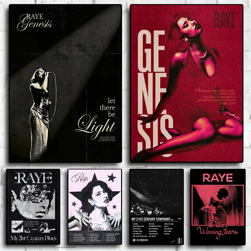 Ca Sĩ Raye Chân Dung Của Tôi Thế Kỷ 21 Blues Âm Nhạc Tracklist Bắc Âu Poster Canvas Tranh Treo Tường