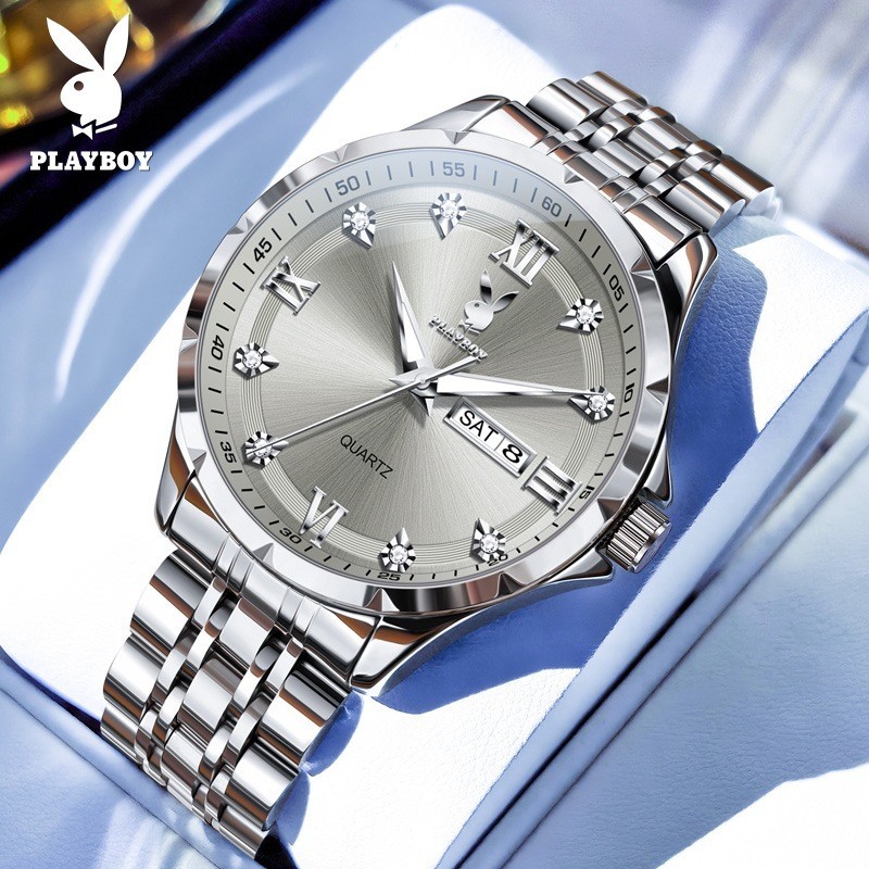 Đồng hồ nam chống thấm nước thạch anh thời trang PLAYBOY 3098