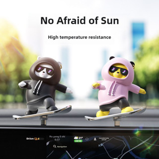 Xe Trượt Trượt Trang Trí Trang Trí Di Chuyển Gấu Bảng Điều Khiển Từ Đỗ Xe Biển Số Hoạt Hình Phụ Kiện Nội Thất