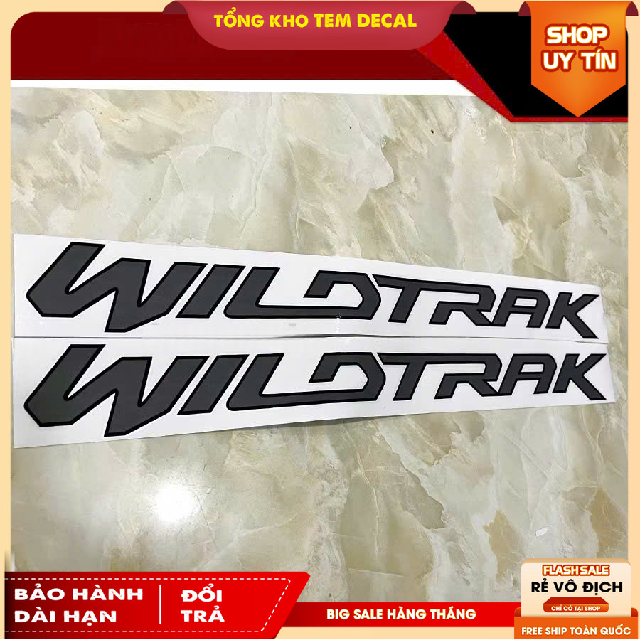 Tem xe bán tải - Tem chữ WILDTRAK dán HÔNG XE Ford Ranger. Tem WILDTRAK HÔNG XE Ranger