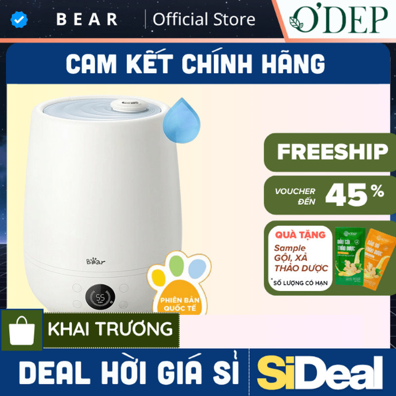 Máy phun sương tạo ẩm 4.5L Bear JSQ-C50Q1 - Chính Hãng - BH 18 Tháng - SIDEAL SIO