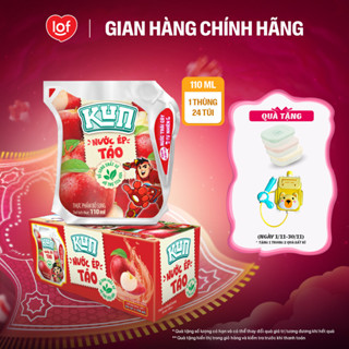  Nước ép KUN hương táo thùng 24 túi x 110ml 