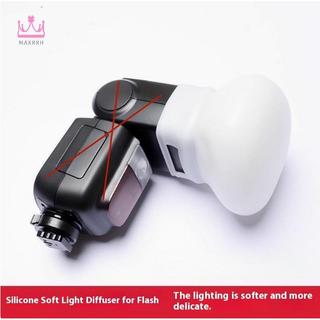 Maxrrh 1 Chiếc Khuếch Tán Bounce Dome Mềm Silicone Flash Cho Fujifilm Yongnuo Speedlite Mới