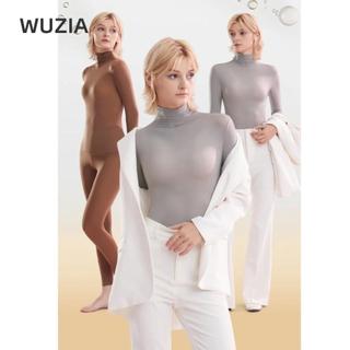 WUZIA Bộ Đồ Lót Liền Mạch Cổ Cao Tay Dài, Công Nghệ Giữ Nhiệt và Chống Tĩnh Điện Cao Cấp