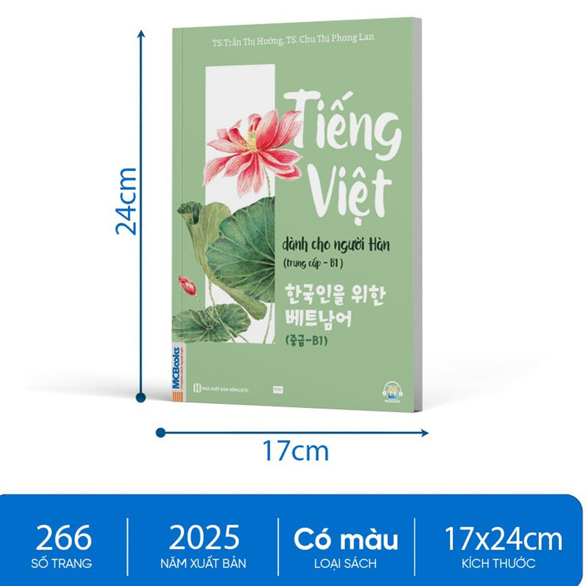 Sách - Tiếng việt dành cho người Hàn Trung cấp B1 [Nhà sách HCM-665]