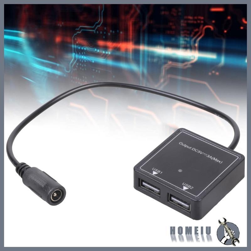 HOMEIU Bộ sạc USB đa năng DC5 5x2 1mm sang USB Bộ sạc nguồn cho bảng điều khiển năng lượng mặt trời 