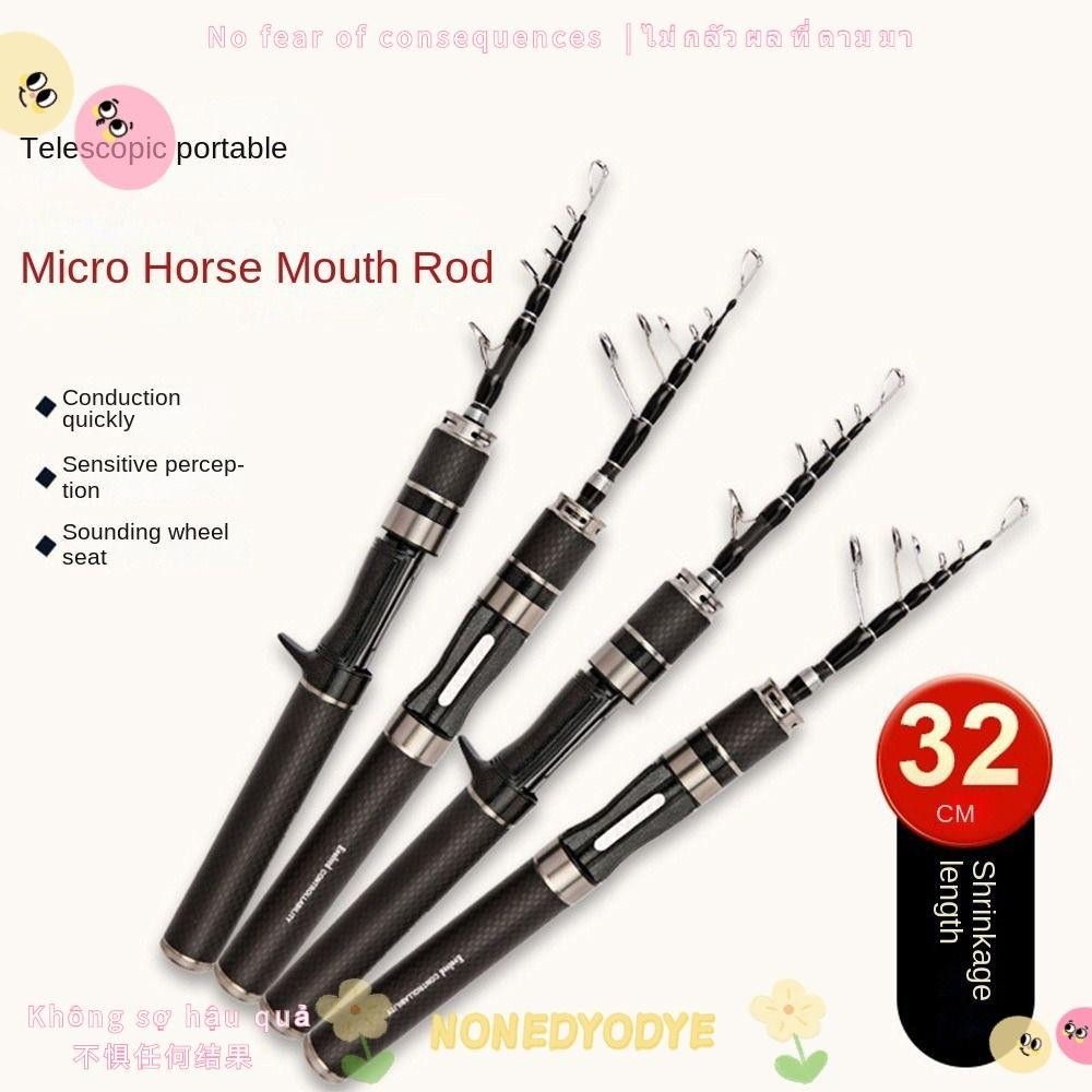 NONEDYODYE Fishing Kit With Fiberglass Rod And Ultra Short Design Ideal Combo For Kids