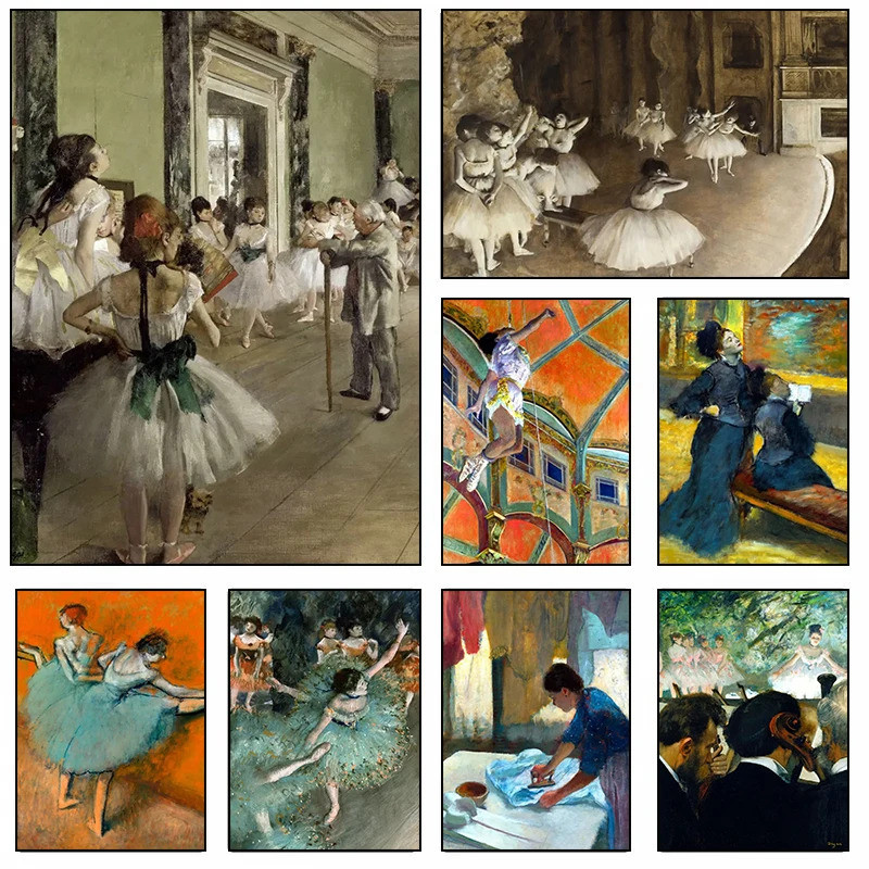 Edgar Degas Tác Phẩm Nghệ Thuật Nổi Tiếng Áp Phích Và In Hình Vũ Công Diễn Tập Tranh Canvas Treo Tườ