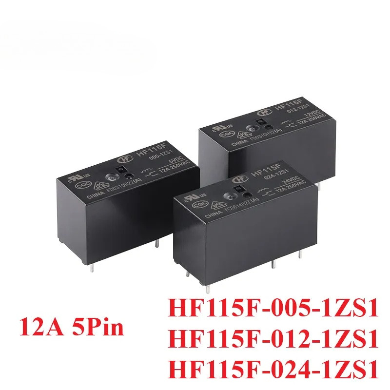2 CÁI / 1PC Rơle công suất cao 12A HF115F HF115F-005-1ZS1 HF115F-122-1ZS1 HF115F-024-1ZS1 DC 5V 12V 