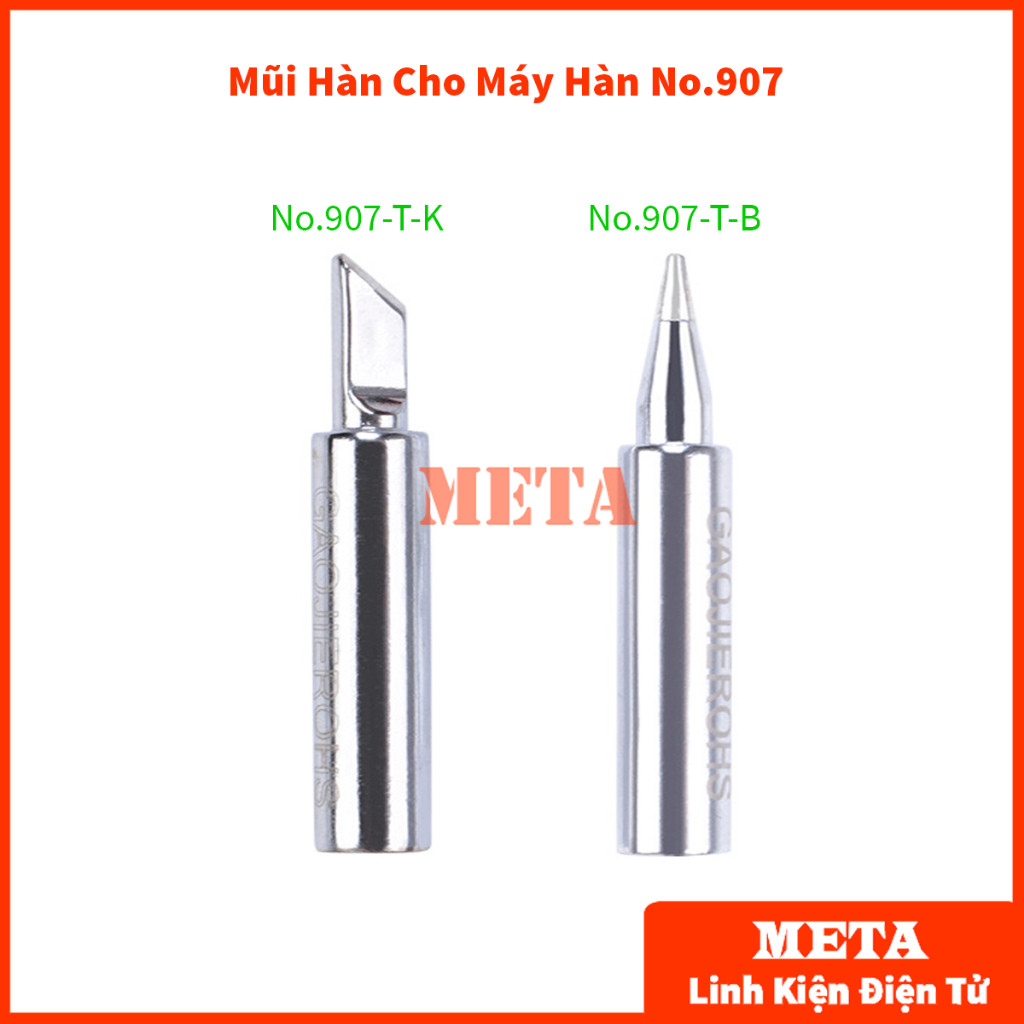 Đầu Mũi Hàn Dao/Nhọn No.907-T-K/No.907-T-B - Mũi Hàn Cho Tay Hàn No.907