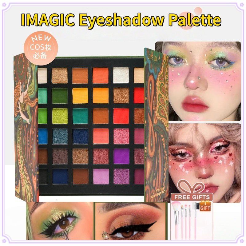 [Quà Tặng Miễn Phí] Bảng Phấn Mắt IMAGIC Chống Thấm Nước Chống Mồ Hôi Lâu Dài 36 Màu Mịn Phấn Mắt Bả