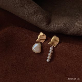 Trang sức ngọc trai nước ngọt hình baroque đặc biệt, phối bạc 925 bất đối xứng