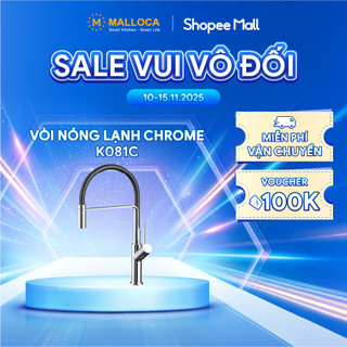 Vòi rửa chén nóng lạnh Malloca K081C Ống Silicone chịu nhiệt bảo hành 3 năm