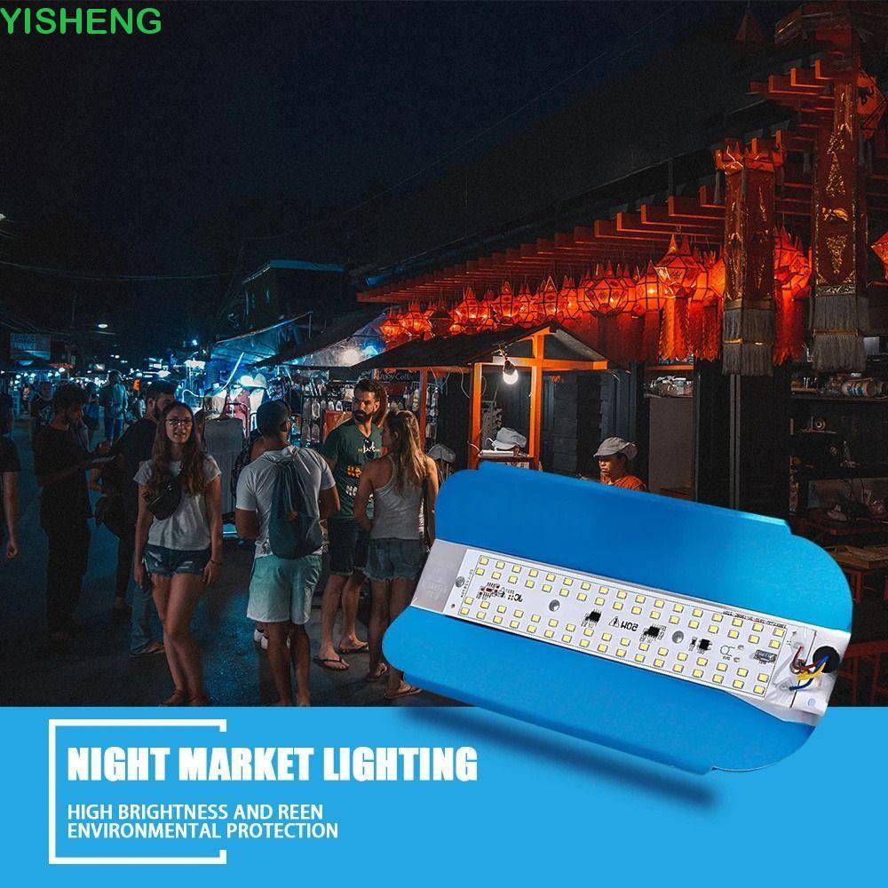 YISHENG Iodine-Tungste Light 6500K LED Flood Light Work Light 220V 50W 100W Đèn LED sân vườn