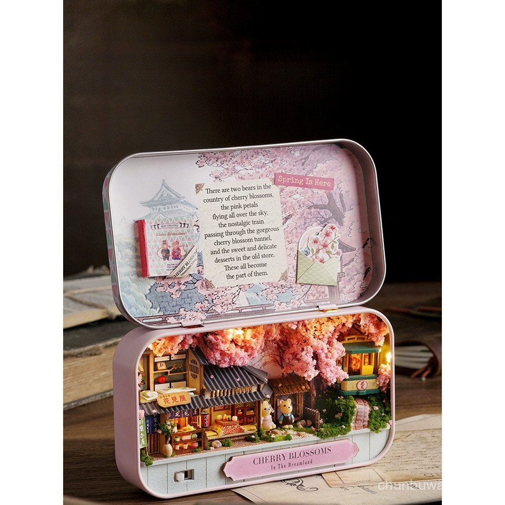 diy Small House Handmade Assembly Wooden House Model New Product Intelligent Fun House Toy